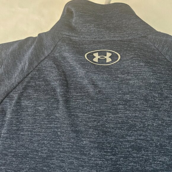 Under Armour Women's Sz L UA Tech Twist 1/2 Zip Long Sleeve Shirt 1320128 Blue - Picture 6 of 13